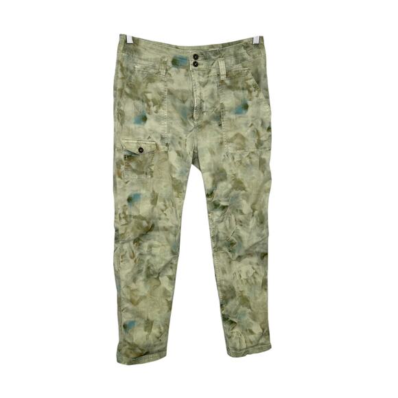 Anthropologie The Wanderer Green Camo Tie Dye Cargo Utility Pants - Picture 1 of 7